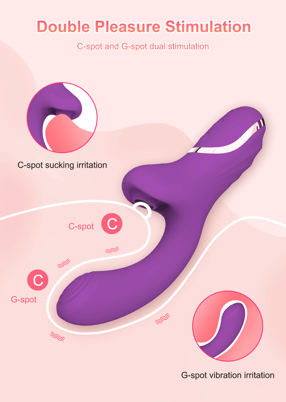 2 in 1 20 Modes Sucking Vibrator 2 in 1 20 Modes Sucking Vibrator