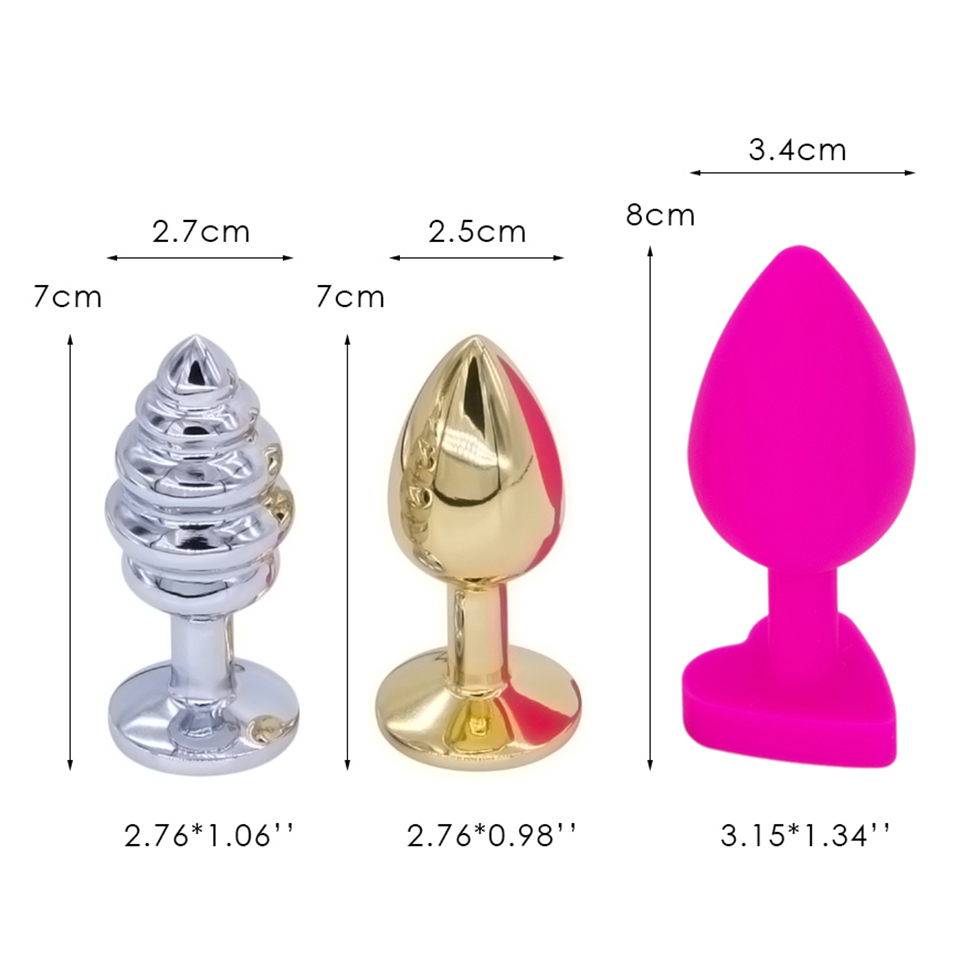 Stainless Steel Anal Plugs 3 pcs Sets - Image 7